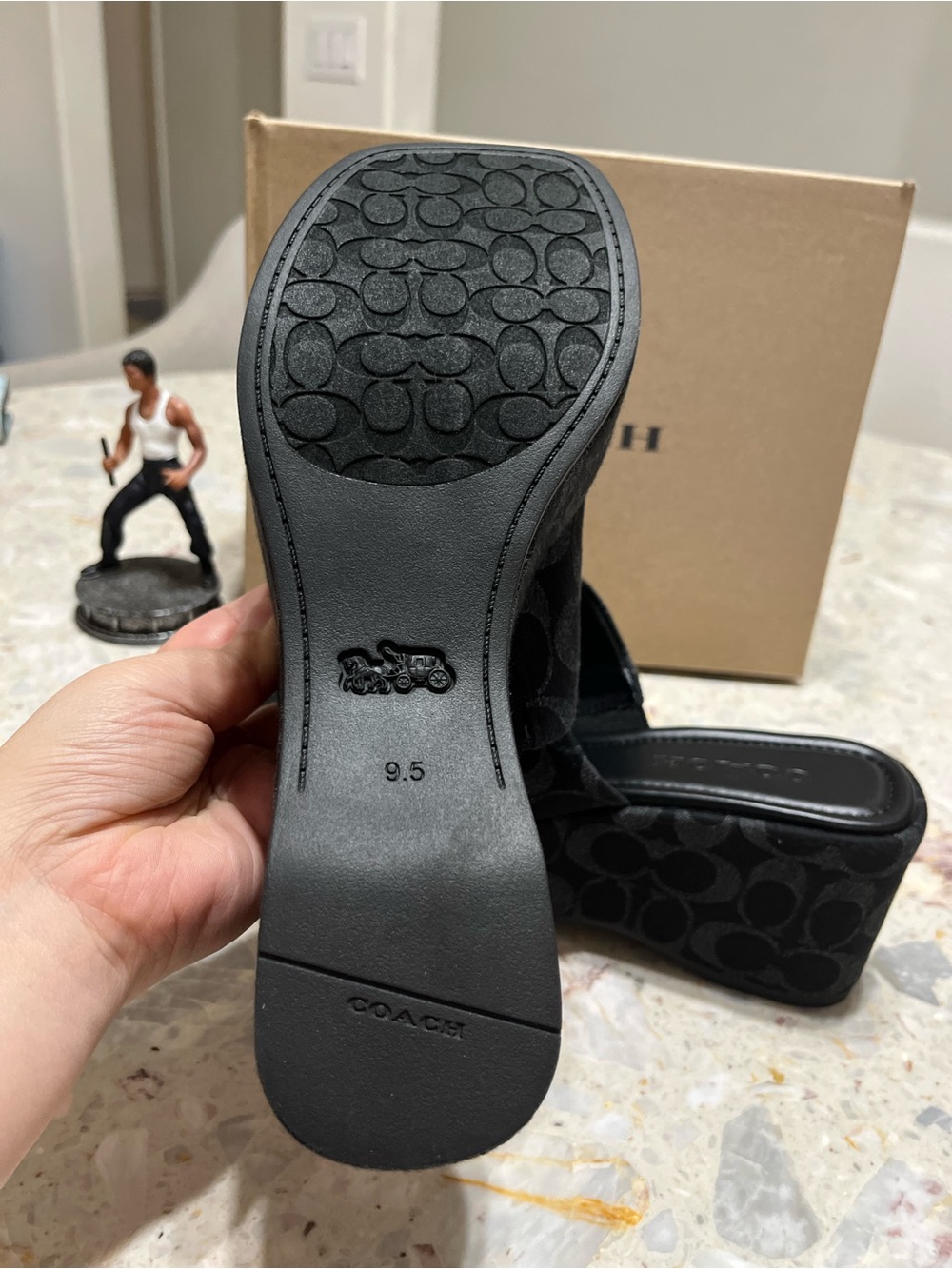 NIB Coach Phoebe Platform Sandal In Signature Denim size 9.5 - Picture 7 of 7